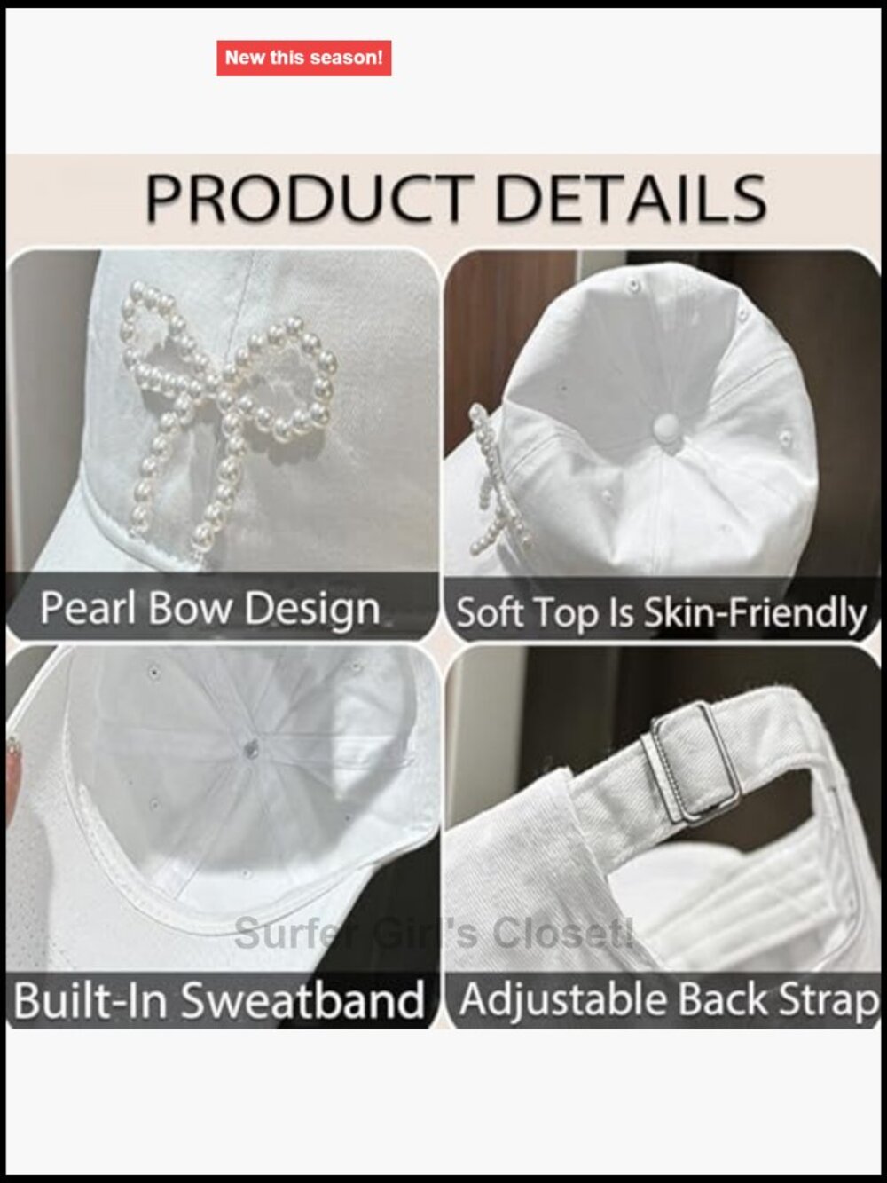 Coquette Bow Baseball Hat Ponytail Cap Distressed Trucker Hats For Women View 2